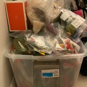 Bottle brush tree and wreath craft bin